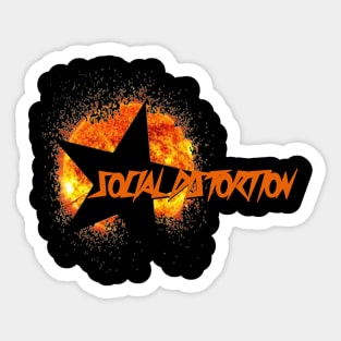 Social Distortion sun star fall Sticker